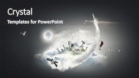  Presentation with world - PPT theme enhanced with our great modern world mixed background and a dark gray colored foreground