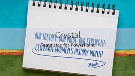  Presentation with strength - PPT theme having our-history-our-pride-out background and a lemonade colored foreground