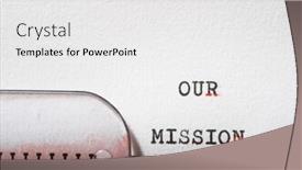  Presentation with mission - Presentation theme consisting of our-mission-phrase-written background and a white colored foreground