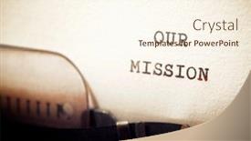  Presentation with mission - Presentation theme having our-mission-phrase-written background and a cream colored foreground