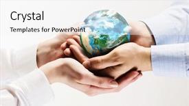  Presentation with save environment earth - Cool new PPT theme with our planet earth ecology concept backdrop and a white colored foreground