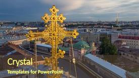  Presentation with jesus christ on the cross - Amazing theme having our saviour on spilled blood backdrop and a tawny brown colored foreground
