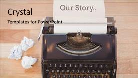  Presentation with story - PPT layouts enhanced with our story text on typewriter background and a lemonade colored foreground