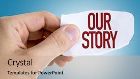  Presentation with story - Slides enhanced with our story background and a coral colored foreground