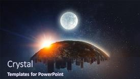  Presentation with universe - Audience pleasing presentation theme consisting of our unique universe mixed media backdrop and a tawny brown colored foreground