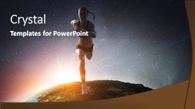  Presentation with universe - Beautiful PPT theme featuring our-unique-universe-mixed-media backdrop and a dark gray colored foreground