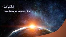  Presentation with universe - Presentation theme having our unique universe background and a wine colored foreground