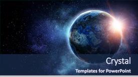  Presentation with universe - Cool new slide deck with our unique universe backdrop and a ocean colored foreground