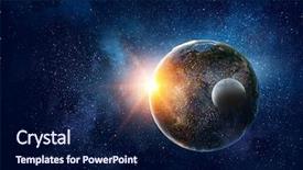  Presentation with universe - Slide deck enhanced with our unique universe background and a navy blue colored foreground