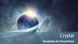  Presentation with universe - Audience pleasing PPT theme consisting of our unique universe backdrop and a ocean colored foreground