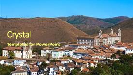  Presentation with world heritage - Presentation theme having ouro preto in minas gerais background and a tawny brown colored foreground
