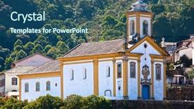  Presentation with brazil - Presentation enhanced with ouro preto in minas gerais background and a ocean colored foreground