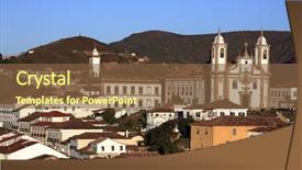  Presentation with world heritage - PPT theme with ouro preto in minas gerais background and a  colored foreground
