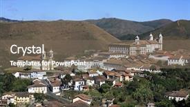  Presentation with world heritage - Colorful PPT theme enhanced with ouro preto in minas gerais backdrop and a  colored foreground