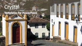  Presentation with world heritage - Presentation theme having ouro preto in minas gerais background and a tawny brown colored foreground