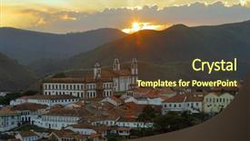  Presentation with brazil - Beautiful presentation theme featuring ouro preto minas gerais brazil backdrop and a tawny brown colored foreground