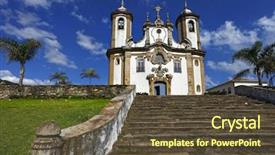  Presentation with brazil - Presentation theme with ouro preto minas gerais brazil background and a tawny brown colored foreground