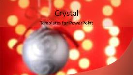  Presentation with string lights - Beautiful slides featuring out of focus christmas decoration hanging from a string in front of festive lights blurred out to create bokeh can be used to place text backdrop and a red colored foreground