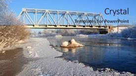  Presentation with railway - Colorful slide deck enhanced with outbond - railway bridge backdrop and a light blue colored foreground