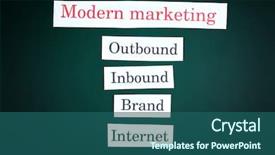  Presentation with blackboard - Cool new PPT theme with outbond - themed keywords on green blackboard backdrop and a ocean colored foreground