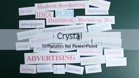  Presentation with words - Beautiful slide deck featuring outbond - themed words on blackboard background backdrop and a sky blue colored foreground