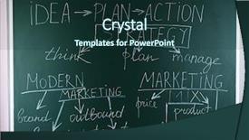  Presentation with believe in yourself 3d words - Slide set featuring outbond - themed words on blackboard background background and a ocean colored foreground