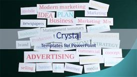  Presentation with words - Presentation design featuring outbond - themed words on blackboard background background and a sky blue colored foreground