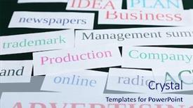  Presentation with rocks words - Audience pleasing presentation consisting of outbond - themed words on blackboard closeup backdrop and a sky blue colored foreground