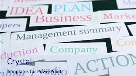  Presentation with rhyming words - Colorful slide set enhanced with outbond - themed words on blackboard closeup backdrop and a sky blue colored foreground