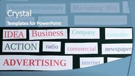  Presentation with rocks words - Presentation design consisting of outbond - themed words on blackboard closeup background and a light blue colored foreground