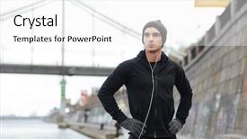  Presentation with hat - PPT layouts enhanced with outbraek - attractive young man in hat background and a white colored foreground