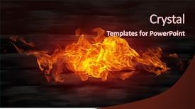  Presentation with fire - Audience pleasing PPT theme consisting of outbreak on an abstract background backdrop and a wine colored foreground