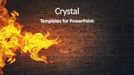  Presentation with fire ice and abstract - PPT theme featuring outbreak on an abstract background background and a tawny brown colored foreground