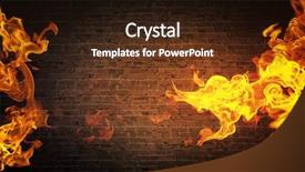  Presentation with fire - Cool new presentation with outbreak on an abstract background backdrop and a wine colored foreground