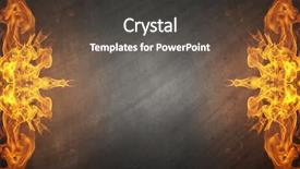  Presentation with fire ice and abstract - PPT layouts consisting of outbreak on an abstract background background and a dark gray colored foreground