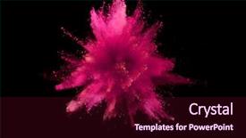  Presentation with black abstract - Slides enhanced with outburst - explosion of coloured powder isolated background and a wine colored foreground