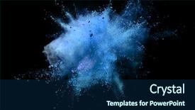  Presentation with black abstract - Beautiful PPT theme featuring outburst - explosion of coloured powder isolated backdrop and a  colored foreground