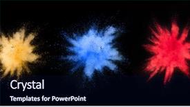  Presentation with black abstract - Amazing PPT theme having outburst - explosions of colored powder isolated backdrop and a navy blue colored foreground
