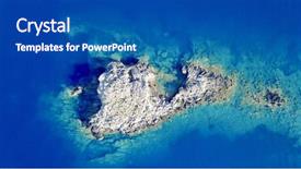  Presentation with rock - Slide deck featuring outcrop and reef in crystal background and a  colored foreground