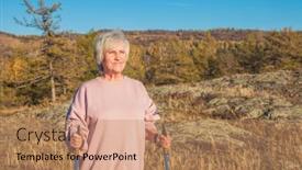  Presentation with outdoor activities - Slides featuring outdoor-activities-people-and-vacations background and a coral colored foreground