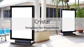  Presentation with advertising - Presentation design consisting of outdoor advertising - billboard in the station background and a white colored foreground