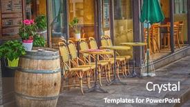 Presentation with outdoor furniture - Presentation with outdoor cafe in paris background and a  colored foreground