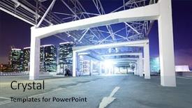  Presentation with car parking lot - Presentation enhanced with outdoor car parking lot background and a light blue colored foreground