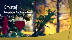  Presentation with street lights - Presentation featuring outdoor-christmas-tree-lights background and a navy blue colored foreground