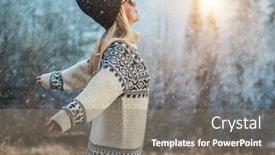  Presentation with christmas holidays - Audience pleasing slide deck consisting of outdoor-close-up-portrait backdrop and a gray colored foreground