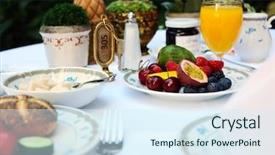  Presentation with hotel - Amazing presentation having outdoor continental breakfast at hotel backdrop and a sky blue colored foreground