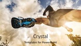  Presentation with country - Beautiful presentation theme featuring outdoor cross-country running low backdrop and a lemonade colored foreground