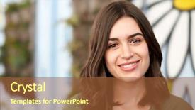  Presentation with head - PPT layouts enhanced with outdoor head and shoulders portrait background and a  colored foreground