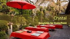  Presentation with outdoor patio - Presentation theme having outdoor-japanese-style-dining background and a  colored foreground