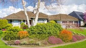  Presentation with british columbia - Beautiful PPT layouts featuring outdoor landscape garden in north vancouver british columbia canada backdrop and a gold colored foreground